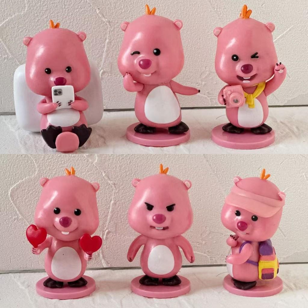 

Милый набор моделей игрушек из ПВХ Веселый бобер для путешествий в подарок и для украшения комнаты девочки