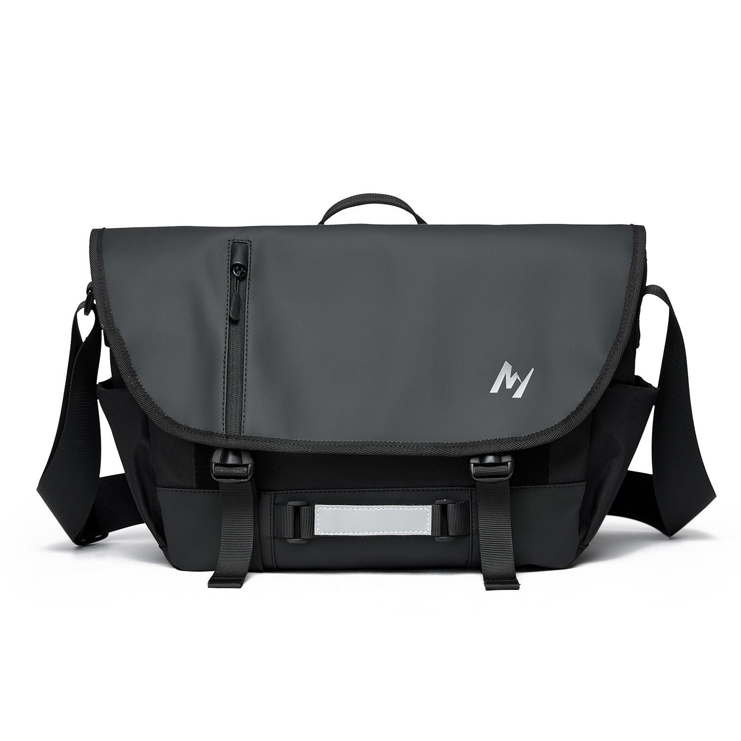 

Сумка кроссбоди для мужчин Функциональная ветрозащитная наплечная сумка для езды на мотоцикле Сумка-мессенджер для женщин чёрный