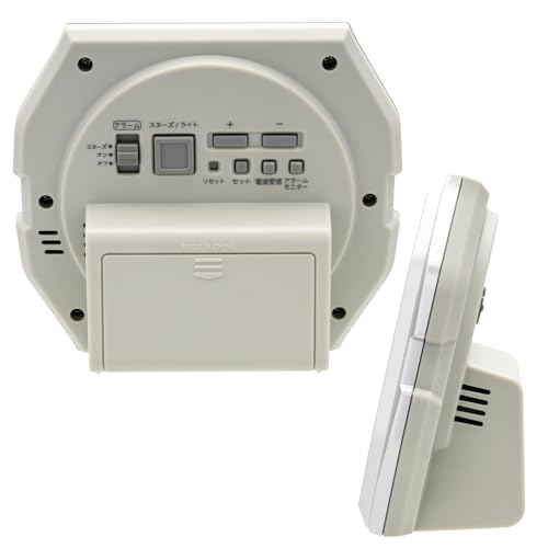 CASIO Wecker, Funkgesteuert, Temperatur und Luftfeuchtigkeit, Datum, Wochentag, Elektronischer Ton, Alarm, Schlummerfunktion, Licht, Silber, DQD-851J-8JF