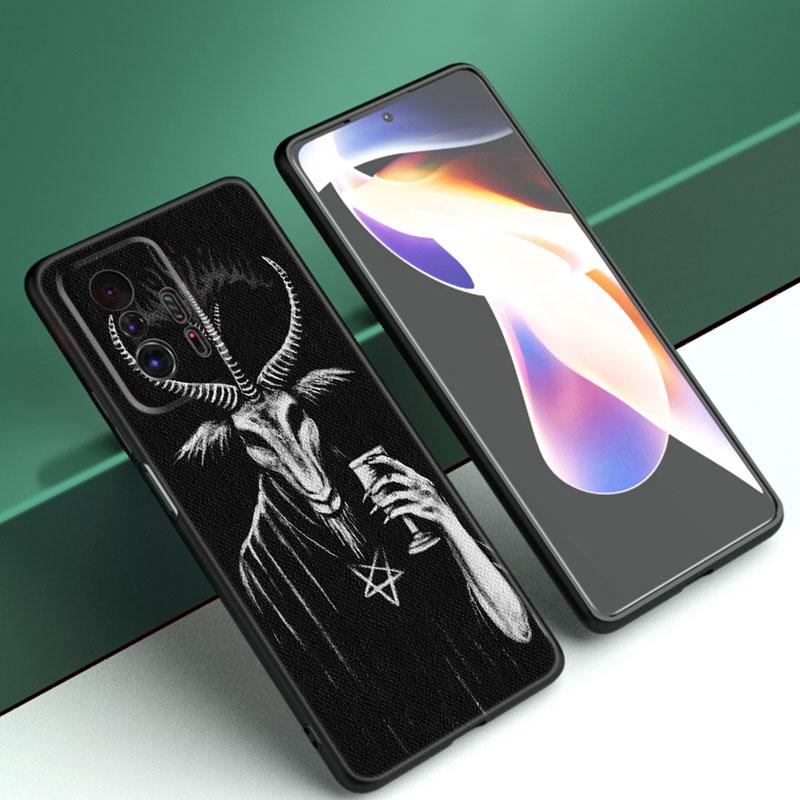 Dämonisch Satanisch Gruselig Schädel Handyhülle Für Xiaomi Mi A2 8 9 SE Note 10 10T 11 12 Lite 9T 11T 12S 12T Pro A3 6X 12X Schwarze Hülle