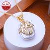 Natürliche Süßwasser Große Barocke Perle Anhänger Klassische Blume Anhänger Halsketten Für Frauen Mädchen Geburtstag Geschenk Partei Schmuck