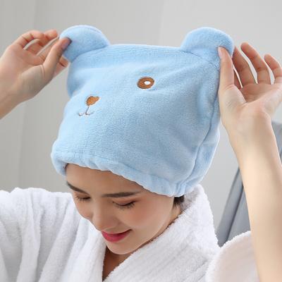 Cute Hair Drying Cap Hat Quick-Dry Hair Towel Cap Super Absorption Turban