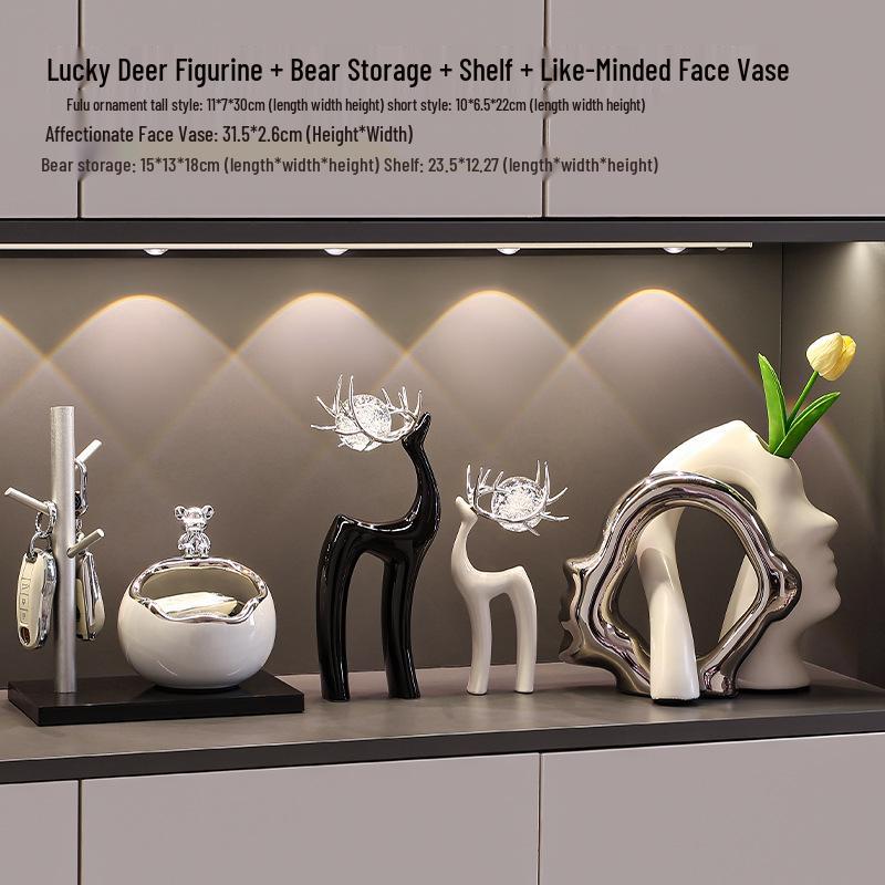 Fulu Luxury Living Room Tabletop Ornaments: High-End Decor for Wine Cabinets, TV Sideboards, and Housewarming Gifts