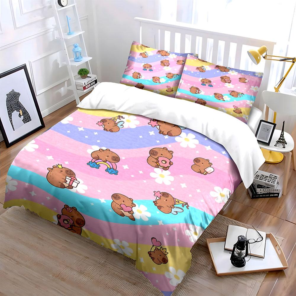 Cartoon Bears Pastel Bedding Set Bedding Duvet Cover Set Duvet Cover Pillowcases (1 * Duvet Cover 2 * Pillowcases, without duvet insert)