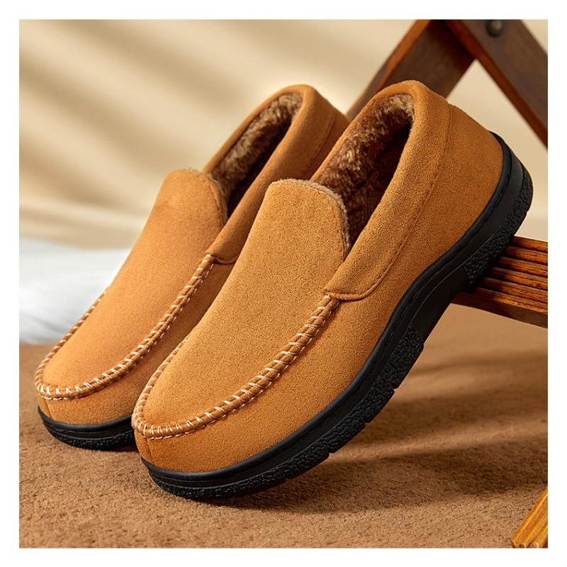 Men's Cotton Slippers Winter New Warm Plush Fashionable Flat Cotton Boots Are Comfortable To Wearsuitable for Daily Use