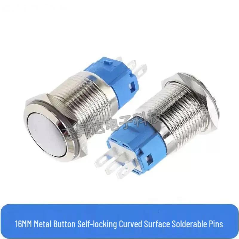 12MM/16MM Waterproof Rustproof Momentary Switch with Self-Locking, Auto-Reset, Normally Open Silver Contacts