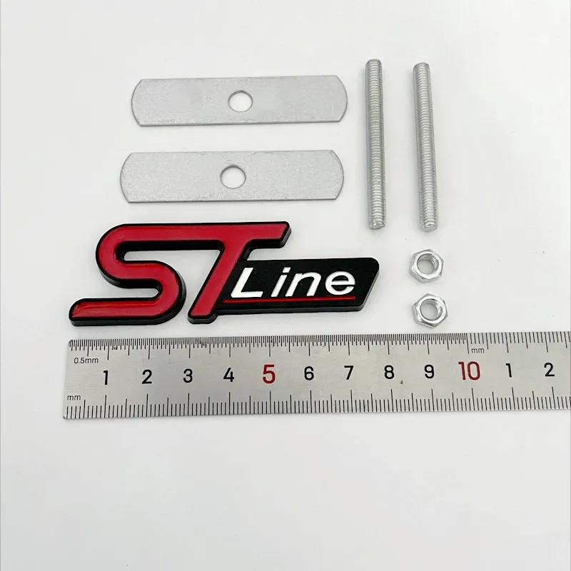3D kovové logo ST Line odznak emblém na kufr přední mřížku pro Ford Focus MK4 PUMA Mondeo Kuga Fiesta ST Line samolepka příslušenství