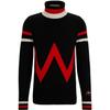 Mens Geometric Turtle Neck Skiing Sweatshirt