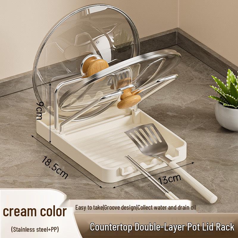 Lux Home Kitchen Pot Lid & Cutting Board Draining Rack