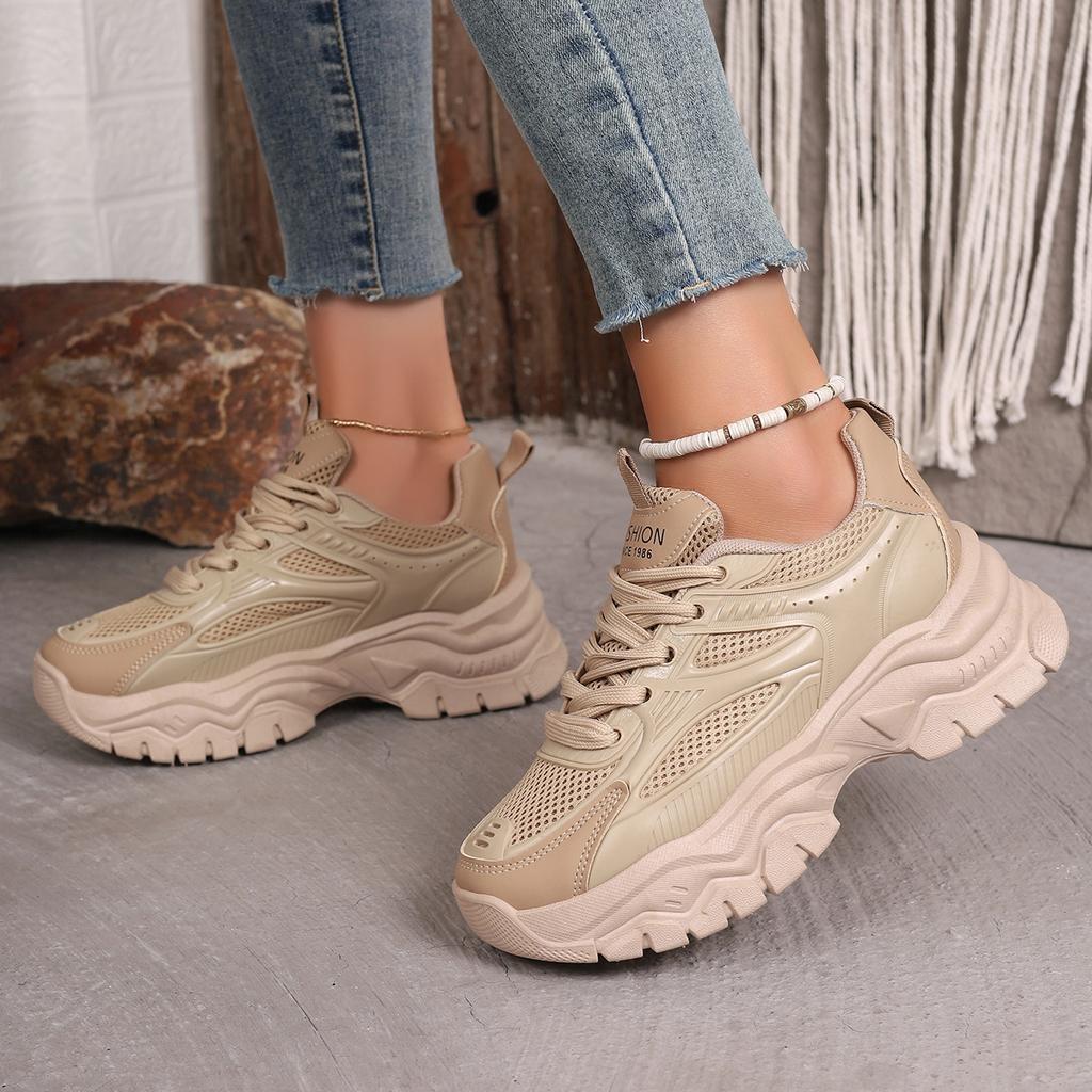 Women Sneakers New Fashion Platform Sport Shoes Women New Summer Casual Chunky Sneakers Women Breathable Mesh Platform Shoes