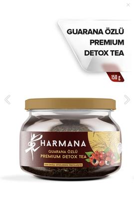 HARMANA Premium Detox Tea with Guarana Extract 2 Months Use 150 Gr Detox Tea with Guarana Extract Fruit Flavored