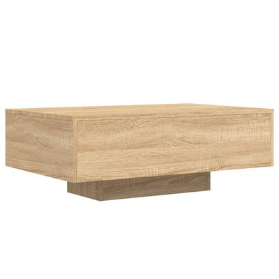 LED Coffee Table In Sonoma Oak 85 X 55 X 31 Cm