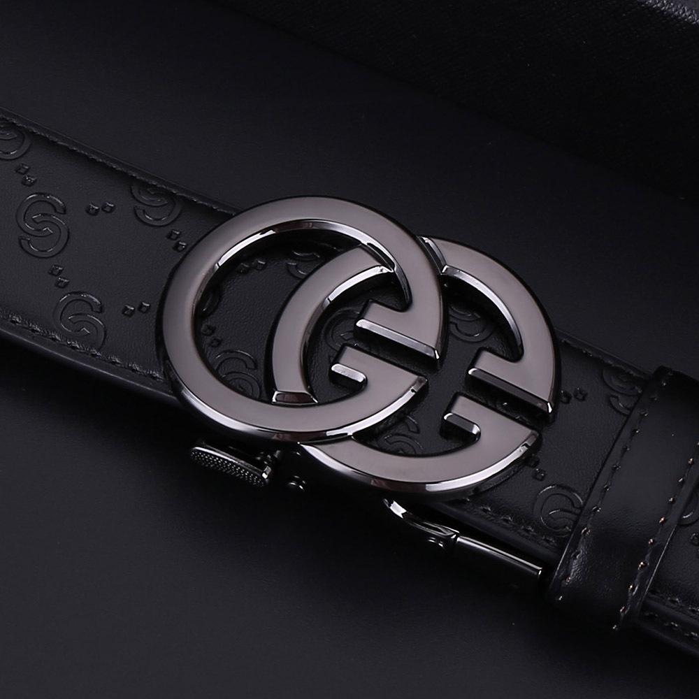 Men's High-End Genuine Leather Automatic Buckle Belt - Versatile Casual Cowhide Waistband