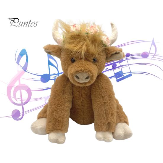 

Мягкая игрушка корова Хайленд 25 см, мягкая пушистая кукла для бесконечного веселья, плюшевая игрушка корова Хайленд, многофункциональный декор для дома и автомобиля With music