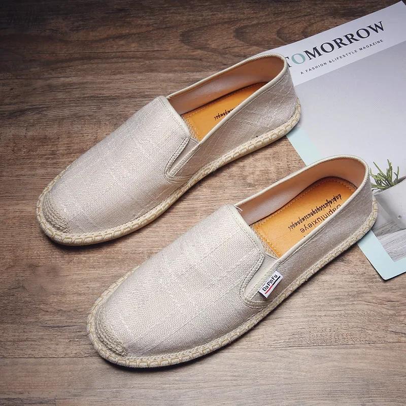 Men Loafers Soft High Quality Spring Canvas Fisherman Shoes Sneakers Men Espadrilles Trend Flats Driving Shoes Men