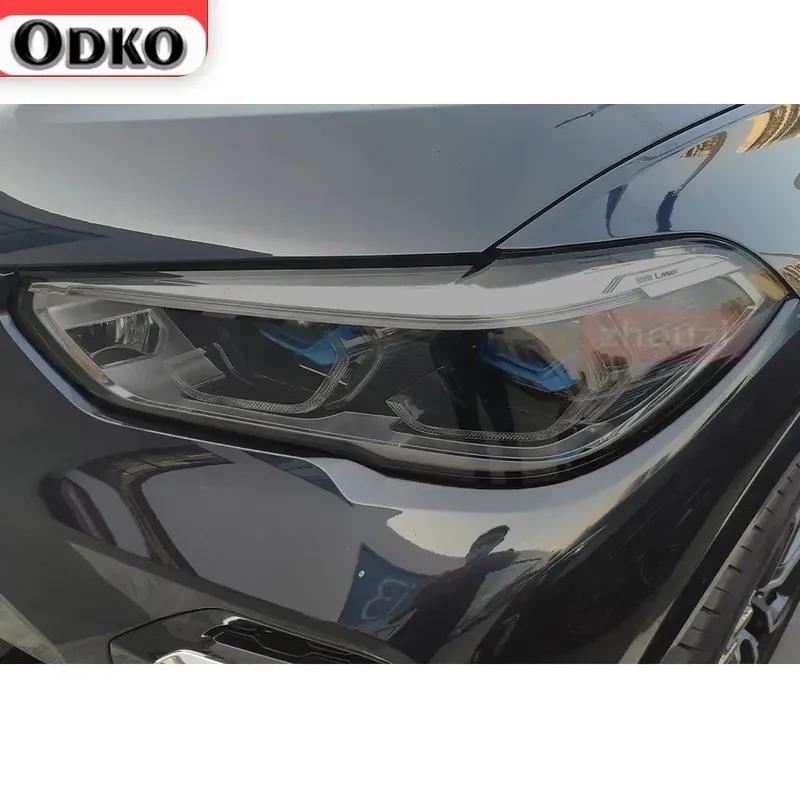 For BMW X1 F48 X2 F39 X3 F25 G01 X4 G02 X5 F15 X6 F16 X7 Car Headlight Smoked Black Protective Film Self Healing TPU Sticker