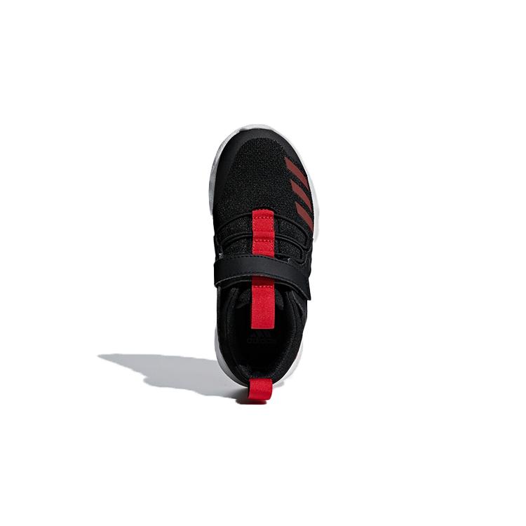 adidas Rapidaflex El K Slip Resistant And Breathable Low Top Kids' Running Shoes Black Red Kids' D96628