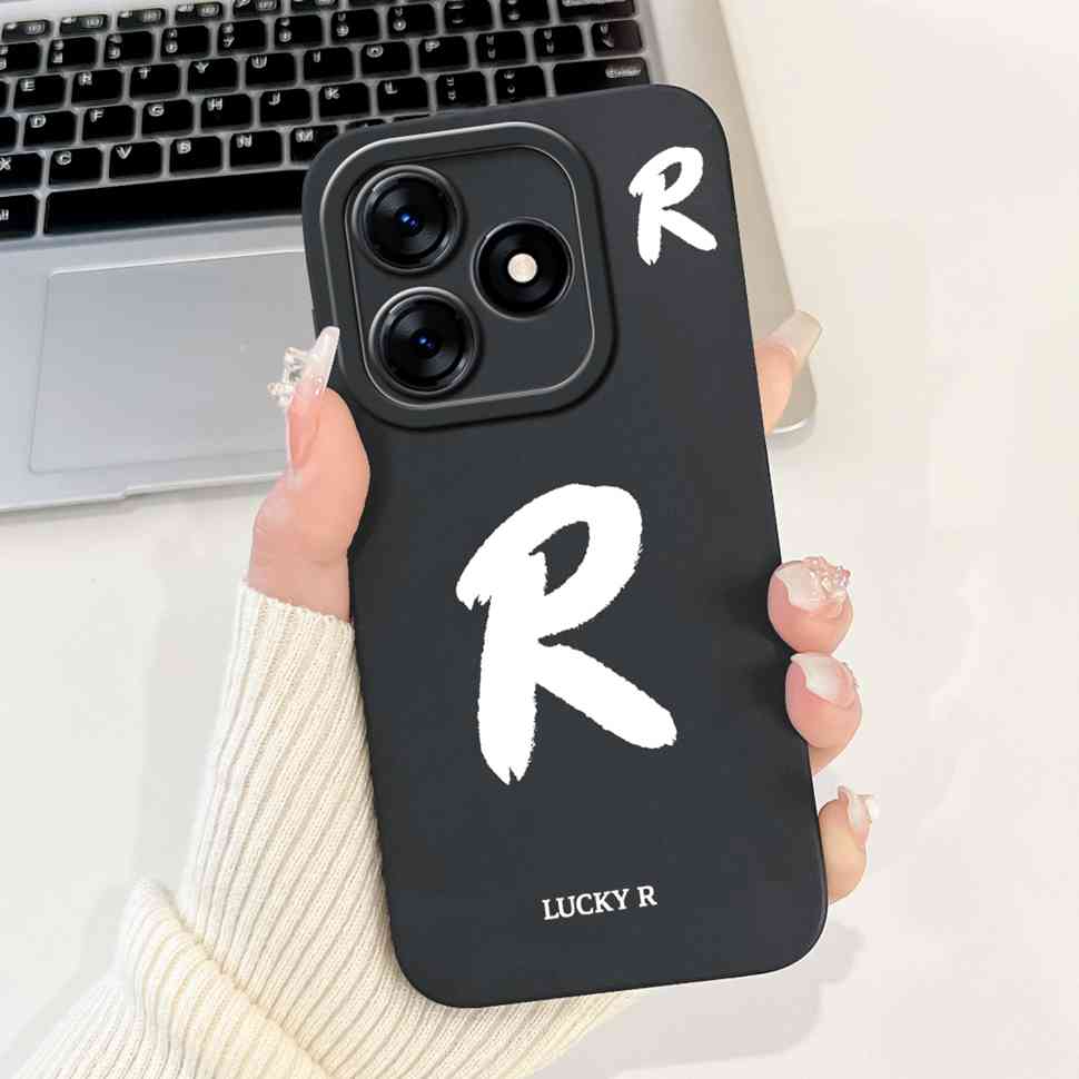 For Realme Note 50 Case RMX3834 Cute A-Z Letters Cover Soft Silicone Casing For Realme Note 50 Note50 Fundas Capa