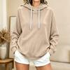 Womens Hoodies Ribbed Long Sleeve Soft  Pullover Sweatshirt