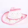 Popular European and American Classic Hollow Western Cowboy Hat Men's and Women's Fashion Vacation Breathable Sunshade Straw Hat