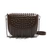 Bags Women's Bag 2025 New Korean Version Fashion Tassel Shoulder Bag Personality Rivet Trend Versatile Crossbody Saddle Bag