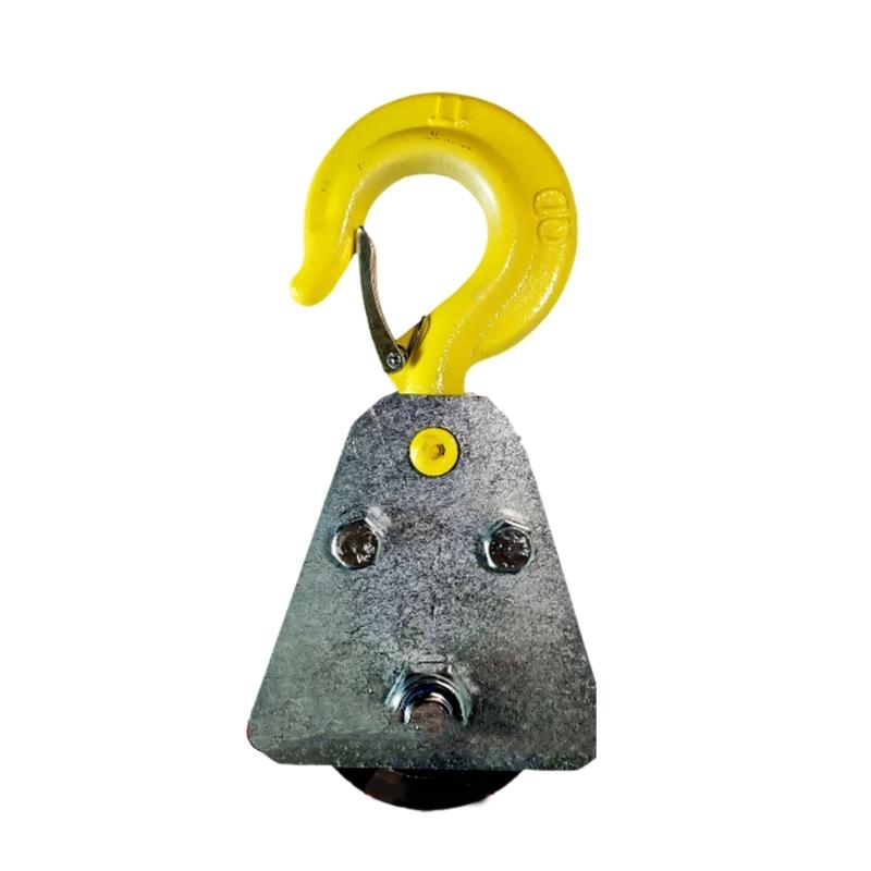 

Heavy Duty Alloy Steel 1Ton Pulley Hook Wheel 2204lb Load Capacity Lifting Block For Construction Marine Applications 1