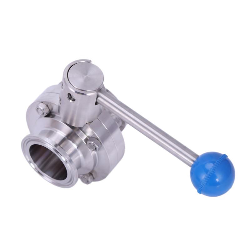1-1/2Inch 38Mm Sus304 Stainless Steel Sanitary 1.5Inch Tri Clamp Butterfly Flow Control Valve Homebrew Beer Dairy Product
