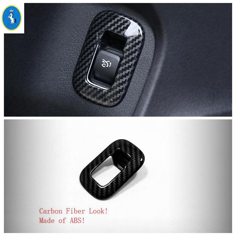 Carbon Fiber Trunk Door Switch Button / Air AC Outlet Armrest Glass Lift Panel Cover Trim For Benz CLA 200 C118 W118  - 2024