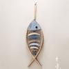 AEE4-Wooden Fish Wall Decor, Antique Nautical Fish Decoration, Hand Carved Fish Wall Decor, For Mediterranean Beach Theme