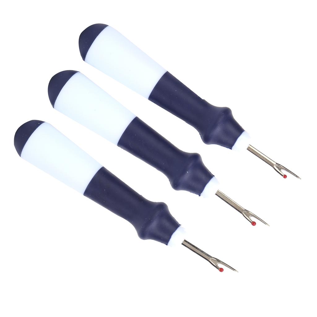3Pcs Seam Ripper Durable Stainless Ergonomic Handy Handles Thread Remover Sewing Crafting Embroidery