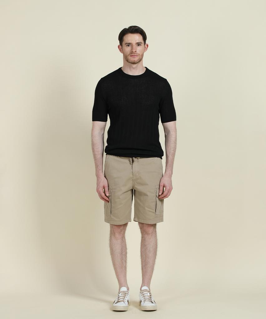 PANICALE Black Crew Neck Cotton Knit