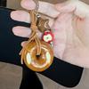 Bagel Alkaline Bread Pendant Bow Croissant Bag Accessory Fashion Simulated Food Key Chain  Unisex