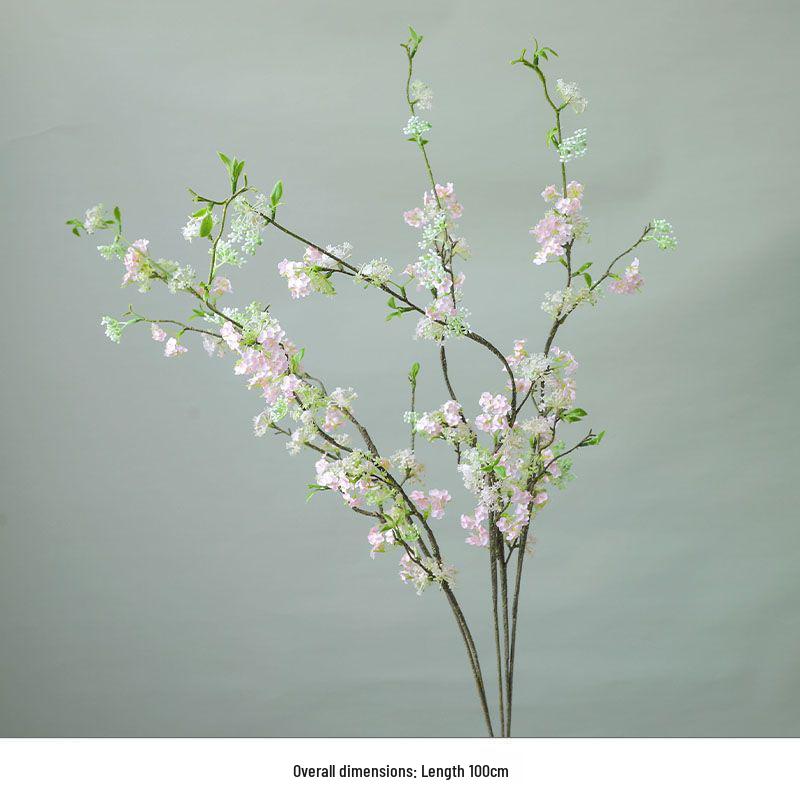 Artificial Silk Snow Willow Flower Arrangement for Indoor Decoration