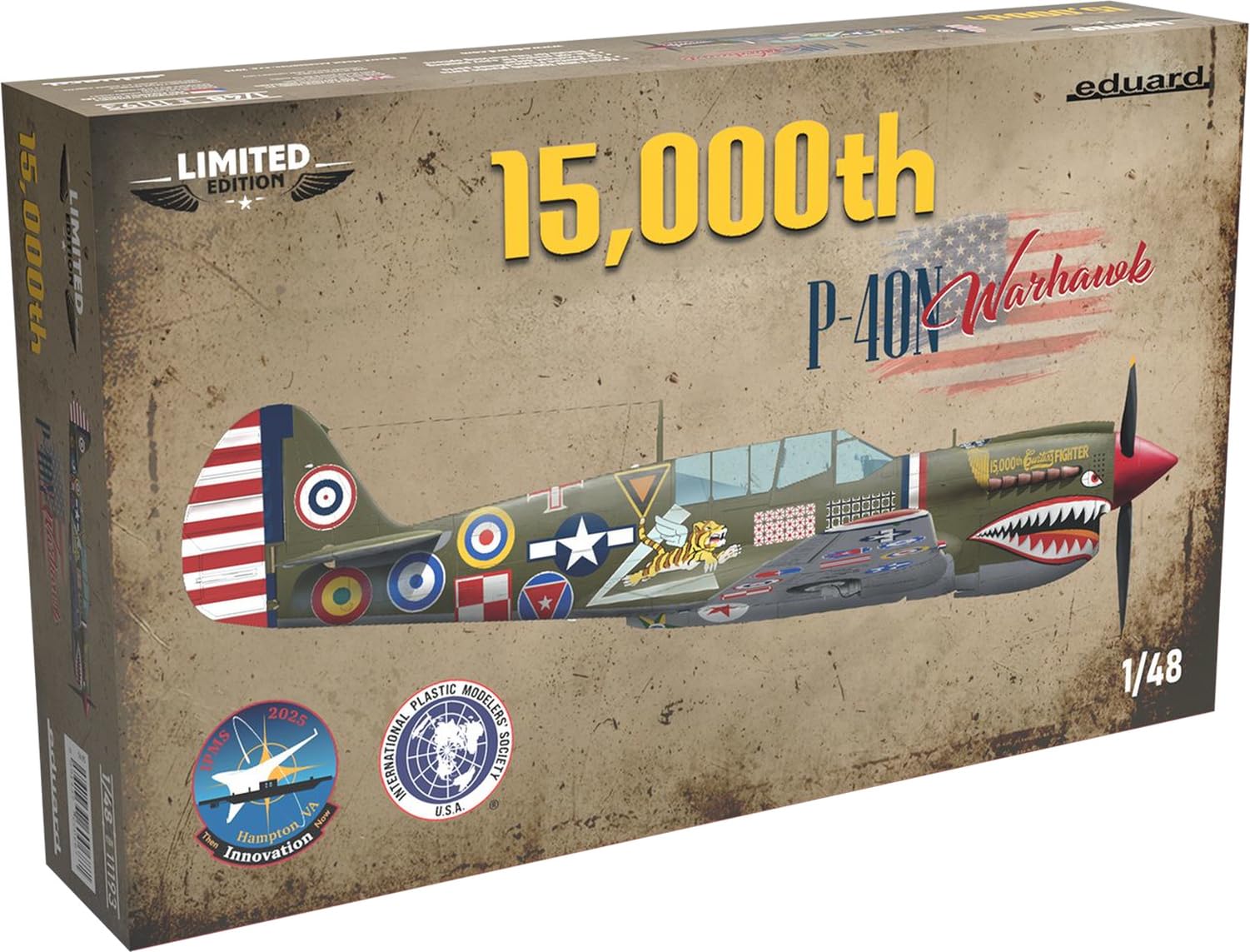 

Eduard 1/48 Scale Limited Edition P-40N Warhawk 15,000th Commemorative Paint Plastic Model Kit EDU11193 (Airplane)