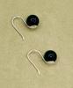 Marta 925 Silver. Egg Earring_Onyx