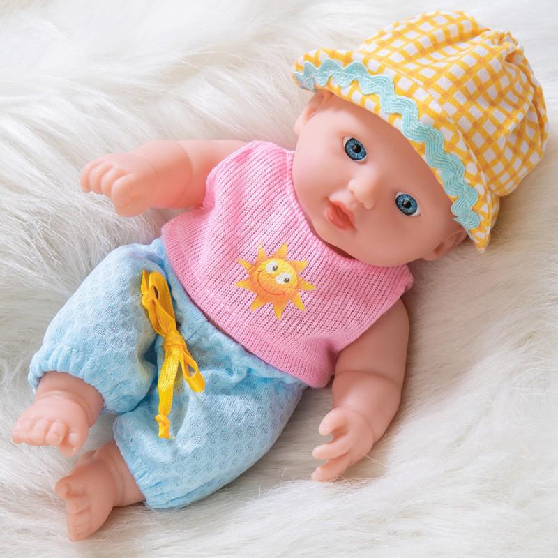 20CM Washable Lifelike Soft Hand-painted Simulation Baby Reborn Doll Children Accompany Play Doll