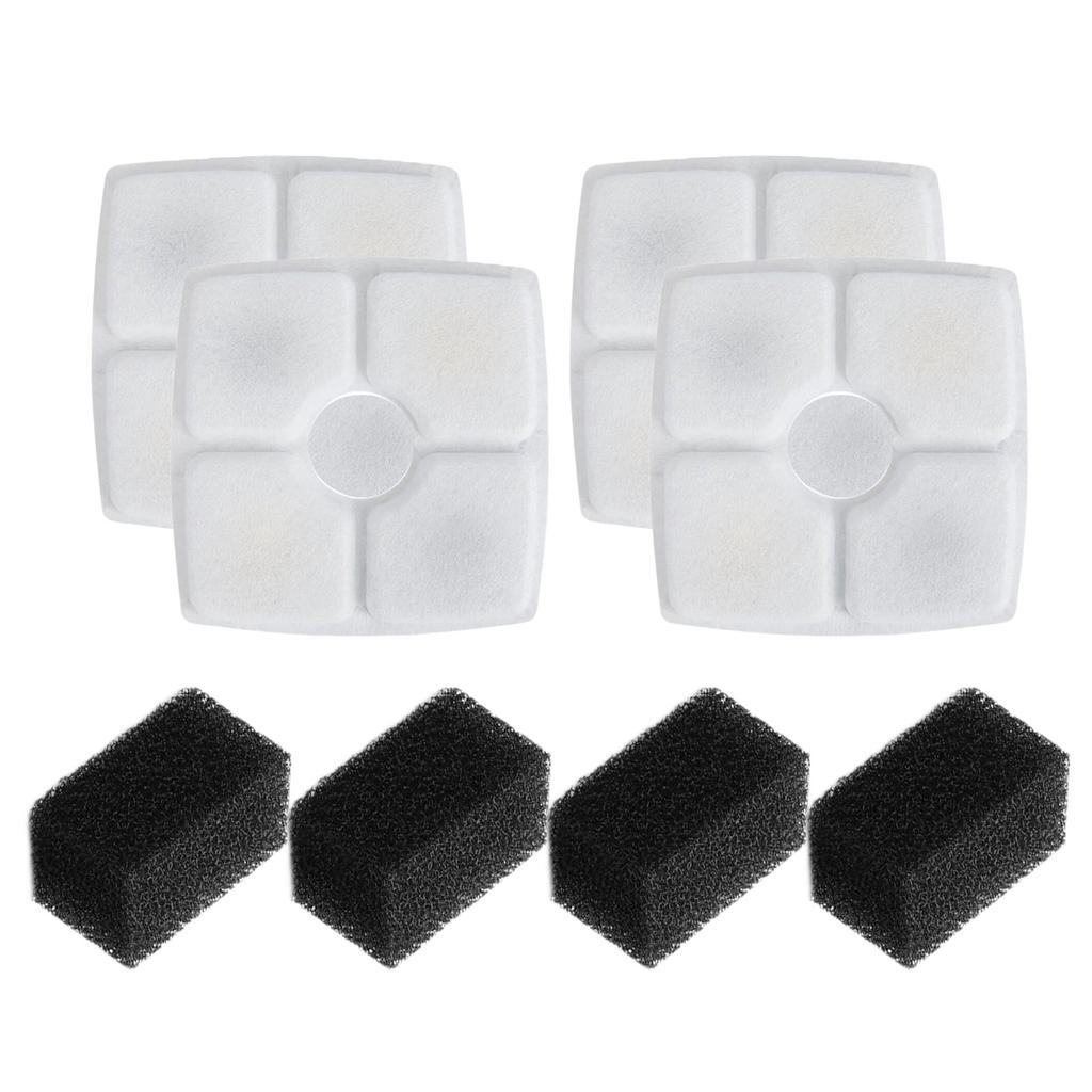 Pet Fountain Filters Filtration System Replacement Filter and Foam Water Purifications Filters Water Fountain Accessory