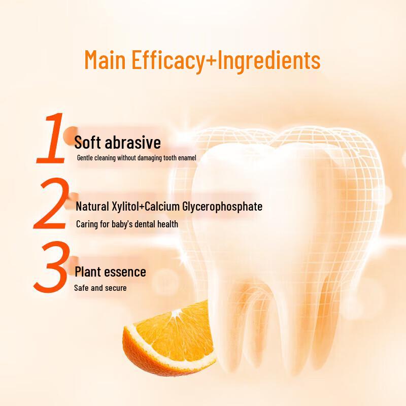 Sanqi Kids Fluoride-Free Toothpaste, Orange Flavor