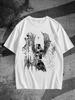 T-shirt da uomo grafica oversize a maniche corte Y2K Vintage Streetwear T-shirt Gothic Vestibilità estiva