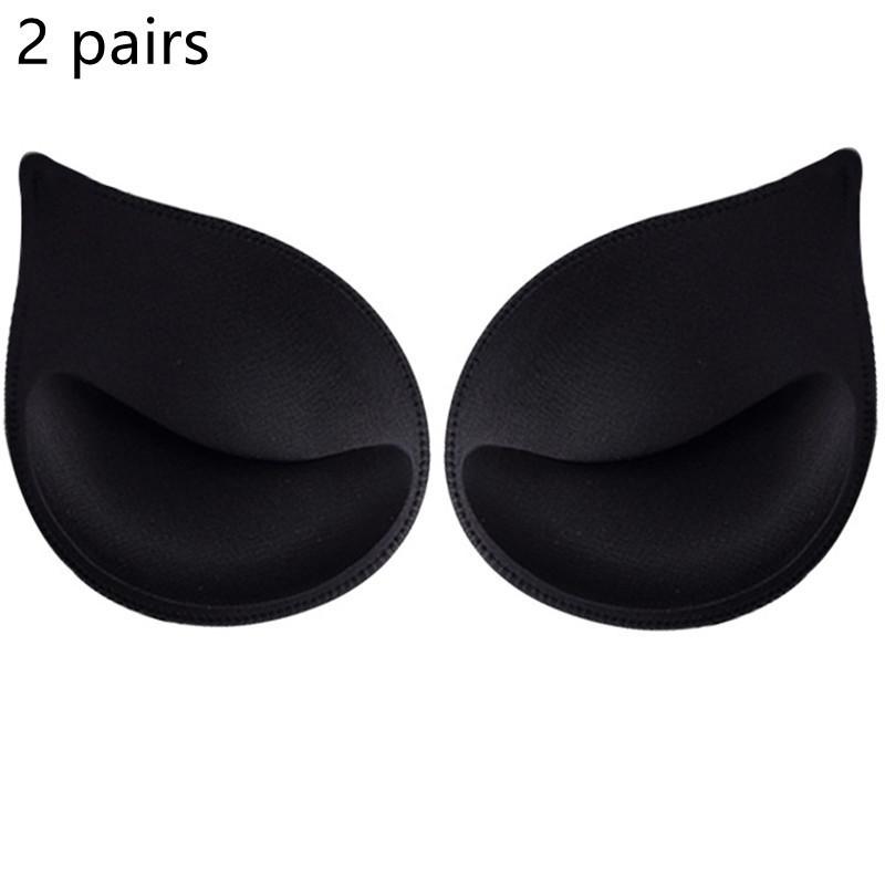 

2 пары 3D подушечек для бюстгальтера пуш-ап, вставки для женского нижнего белья, маленькая подтяжка груди, дышащая губка, подушечка для бюстгальтера, подкладка для купальника, вставка для бюстгальтера 327977557