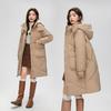 Parka invernale da donna con cappuccio, giacche spesse e calde, imbottite in cotone, cappotti lunghi casual, parka, abbigliamento esterno largo