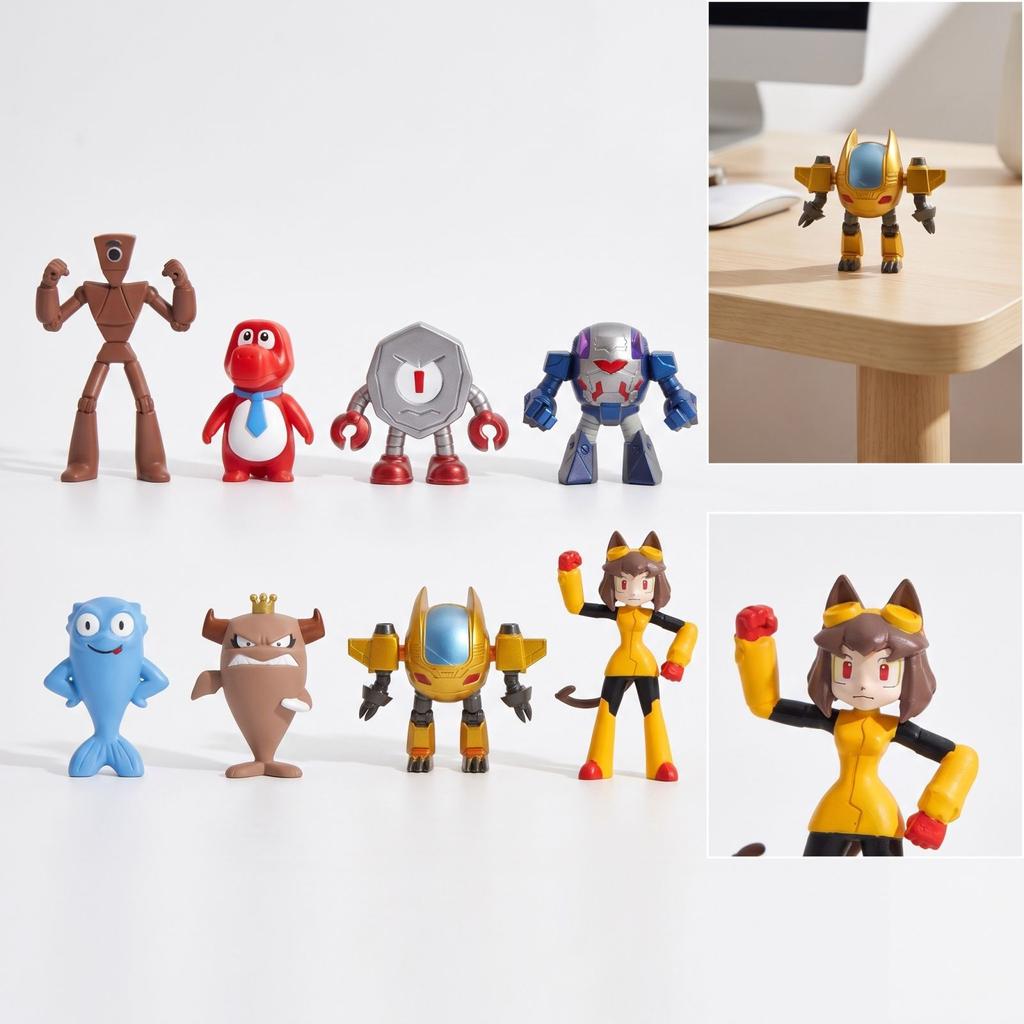 Non-Poseable Action Figure Model Toy for Boys and Girls Collectible Desk Display Decor