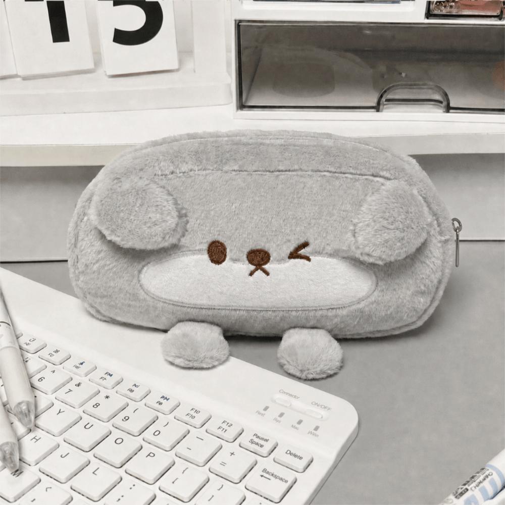 Large Capacity Pencil Case Plush Pencil Pouch Portable Pen Bag School Supplies Only Pen Bag
