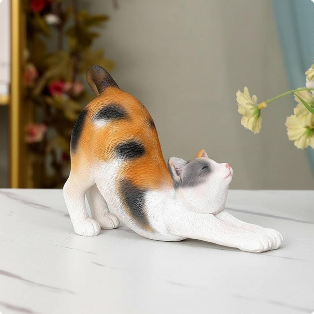 Reclining Animal Figurine with Phone Support Space-Saving for Media Watching