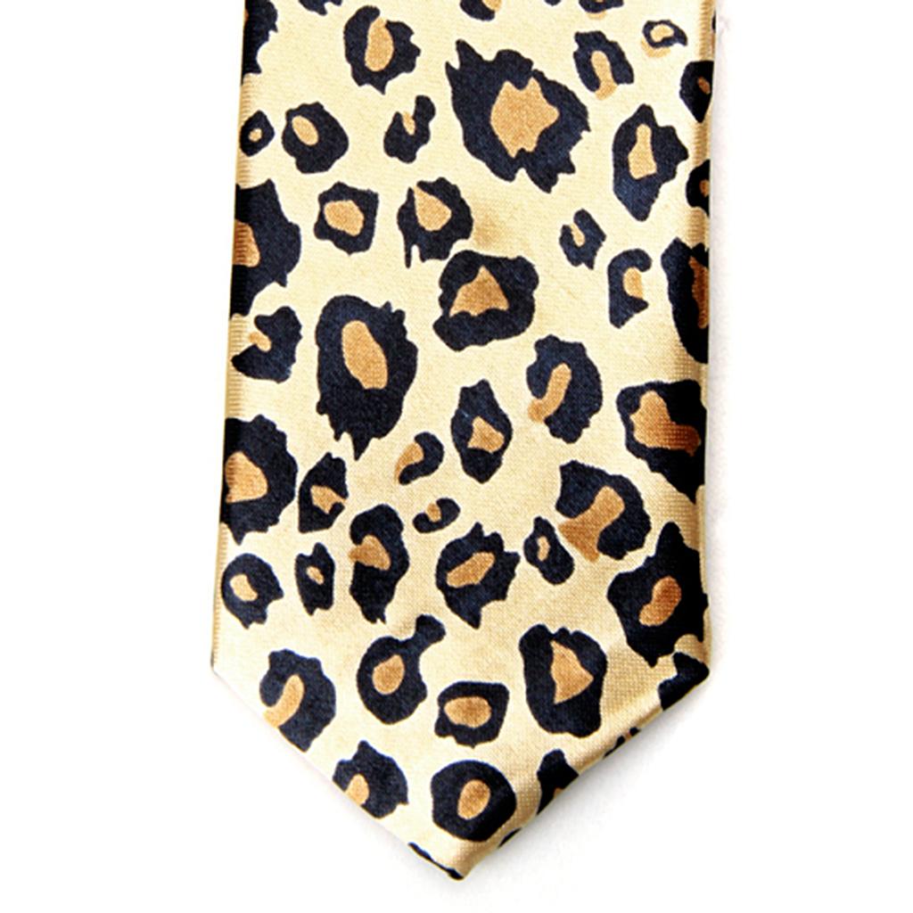 Unisex Casual Skinny Narrow Leopard Pattern Tie