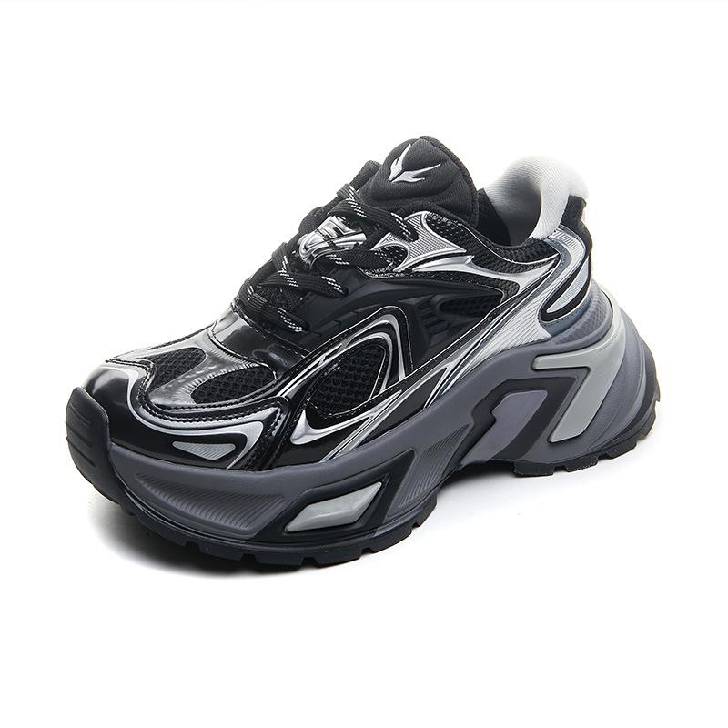 Daddy shoes men's autumn new models heightened thick-soled breathable mesh fashion trend couple mecha casual shoes women