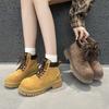 Rhubarb boots women's thick-soled Martin boots women's new autumn British style versatile and thin short boots summer