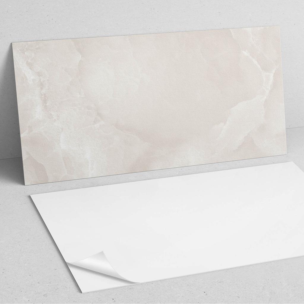 Vinyl Panel With Motif For Easy Wall Transformation 100x50 cm Delicate Marble Texture