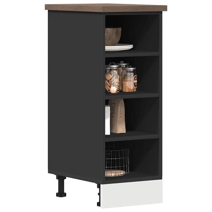 VidaXL Meuble bas "Riga" Noir 30 x 44,5 x 81,5 cm Bois d'ingénierie 854194