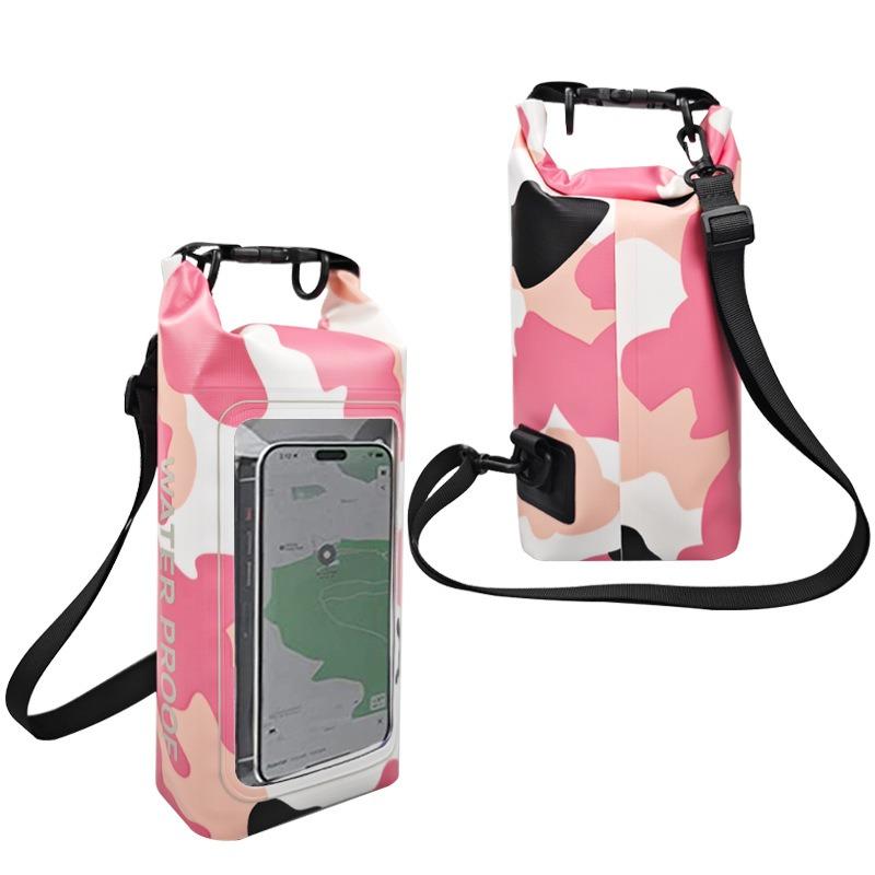 Sinodiving 500D PVC Outdoor Ocean Dry Bag TPU Waterproof 2L Storage Backpack with Shoulder Strap for Hiking and Phone Carrying